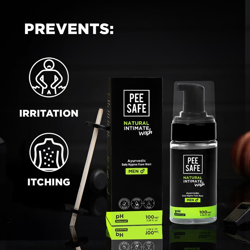 Pee Safe Intimate Wash Men 300ml refill pack with 100