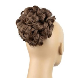 Prettyshop Hairpiece scrunchy hair piece bun/tress with hair tie rubber, hair styles, up-dos, in various colours