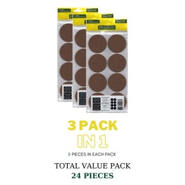 VHD Furniture Felt Pads – 24 PCS, Sliders, Chair Leg Feet Floor Wall Couch Table Protectors for Hardwood & Laminate Floors, Felt Coasters, Self-Stick, Premium Quality, Anti-Scratch (55 mm & 2.16 in)