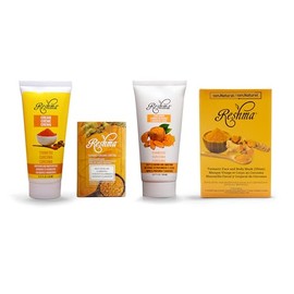 Reshma Beauty Turmeric Gold Skincare Bundle | Face Wash, Cream, Face Mask, and Soap Good for All Skin Types
