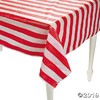 Fun Express SYNCHKG028647 Red and White Striped Tablecloth Roll