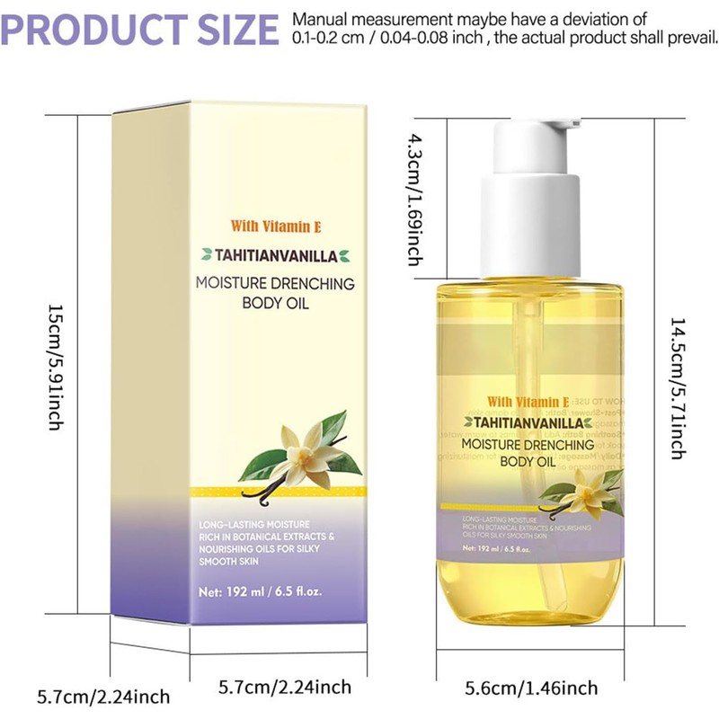Cocoa Butter Formula Moisturizing Body Oil for Dry Skin with