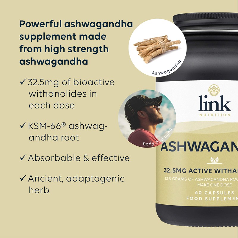 Ashwagandha Root Extract | 32.5mg Active Withanolides | Each dose