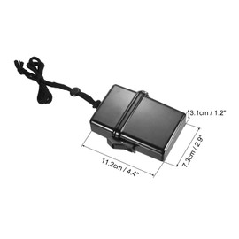 PATIKIL Waterproof ID Card Badge Holder, 3 Pack Floating Sports Case Locker with Lanyard Buoyant Case Box, Black