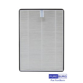 PUREBURG H5P3 Replacement Filters Compatible with NUWAVE Oxypure 47401 47402 Portable Air Purifier,2-Pack(4 Filters) H13 HEPA 3-Stage Filtration Activated Carbon 2-in-1