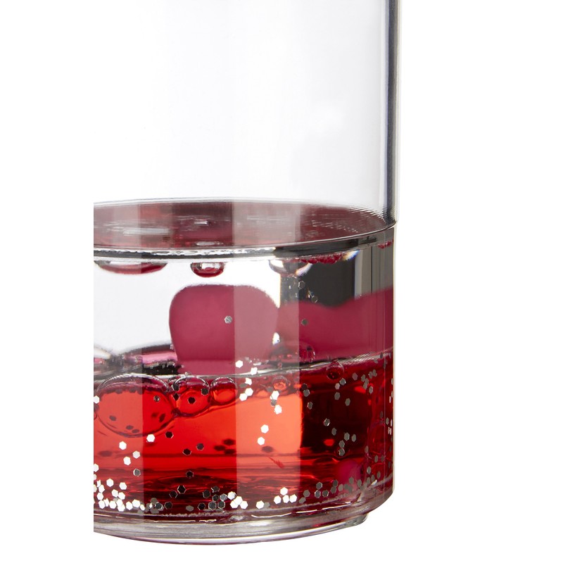 Premier Housewares Acrylic Tumbler with Floating Hearts, Clear/Red, 7 x