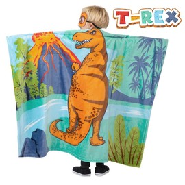 Super Blanky Wearable Blanket for Kids – Cozy Soft Blankets for Girls & Boys, Superhero, Fairy & Dino Designs, Machine Washable, Gifts For Kids - Design: T-Rex Super Blanky