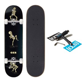 [CCS] Vine Skeleton Skateboard Complete - Black - 7.00"