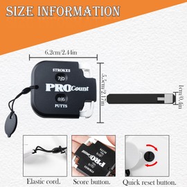 Thatyro 2 Pack Mini Golf Score Shot Stroke Counter Clicker with Dial Resetting Tool Dual Dial Golf Score Counters Portable Digital Golf Scorekeeper Clickers (C)