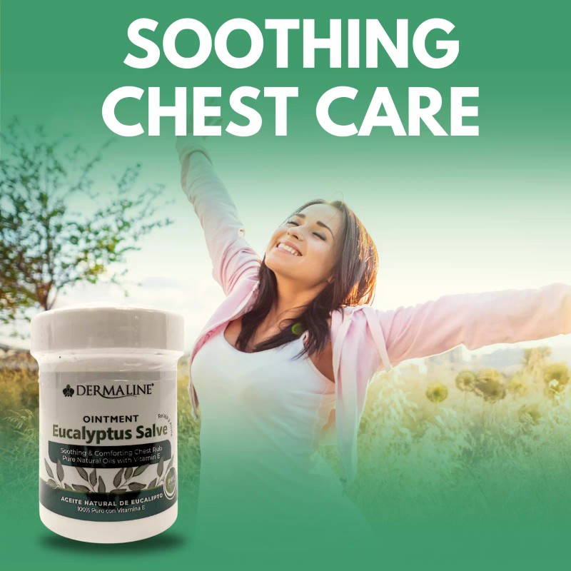 Dermaline Eucalyptus Salve with Vitamin E – Natural Chest Rub
