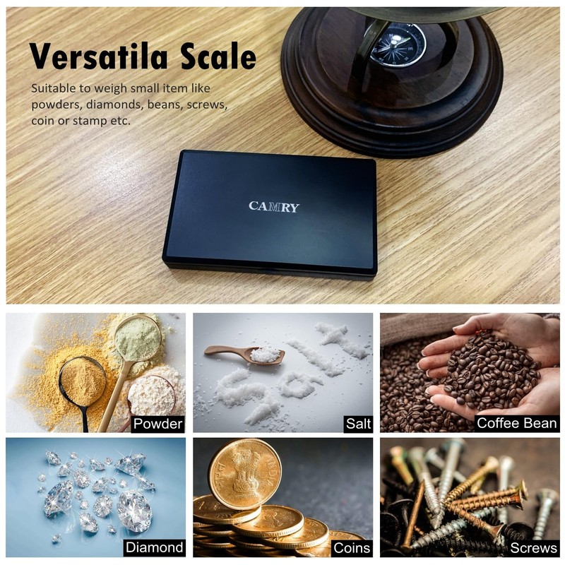 CAMRY Pocket Scales, 500 g/0.01 g, Digital Scale, Gold Scale,