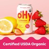 oHy Strawberry Lemon Sparkling Water, Hydrogen Infused, USDA Organic, Magnesium,