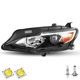 SOCKIR Headlight Assembly Fit for 2019 2020 2021 Chevy Malibu OE Style Factory Halogen Headlamp Replacement Left Driver Side w/LED Bulbs