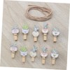 BIUDECO Creative Cactus Wooden Photo Clips 10/Pack Memo Photo Note