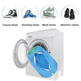 Shoe Washing Bag for Washing Machine, Shoe Cleaning Bag for All Shoe Types,Laundry Shoe Bag for Washer and Dryer (blue)