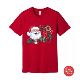 Santa Ho Ho Ho Xmas T-Shirt – Cute Holiday Graphic Cotton Unisex Tee