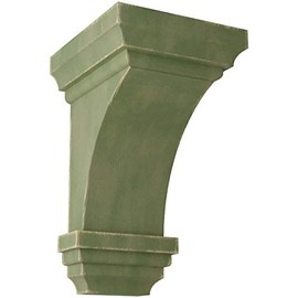 3 1/2"W x 3 3/4"D x 6"H Mini Jefferson Wood Vintage Decor Corbel, Restoration Green