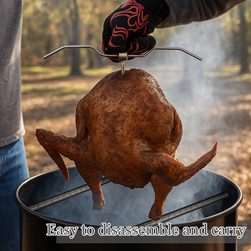 SiliFine 4pcs Turkey Hanger Hook for Barrel Smoker All Purpose