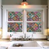 JiffDiff Stained Glass Window Film Privacy Decorative Tinting Film for