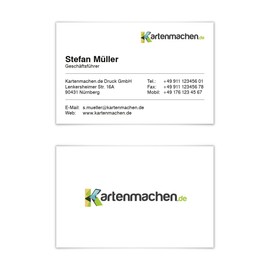 100 x Business Cards Individual Business Cards 300 g/m² 85 x 55 mm - Classic