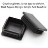 30Pcs Square Plastic Plug, 40mm x 40mm Square Tube Inner