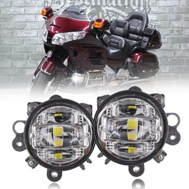 Conjunto de luces antiniebla LED para motocicleta para Honda Gold Wing Goldwing GL1800 2001-2010 2012-2017, lámparas de conducción, accesorios (cromo)