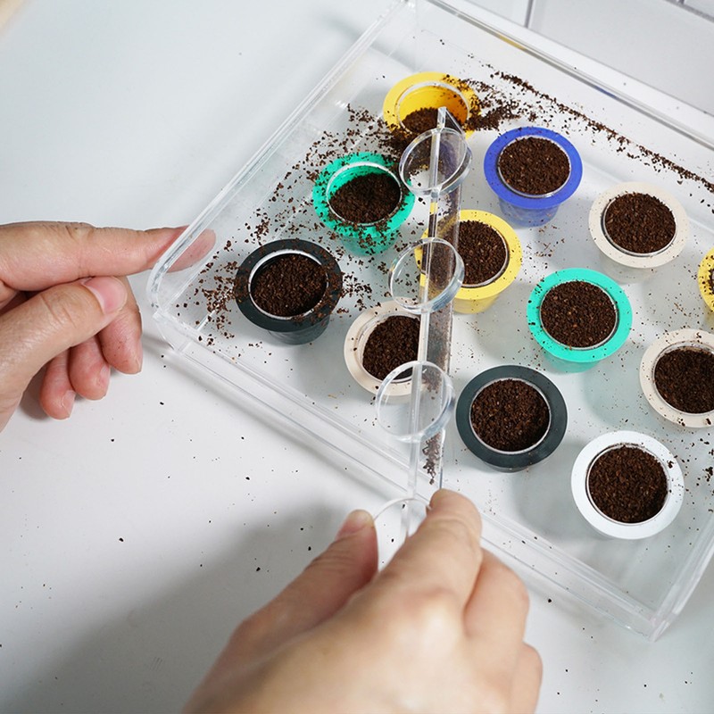 12 Holes Manual Coffee Capsules Filling Board Reusable Coffee Capsule