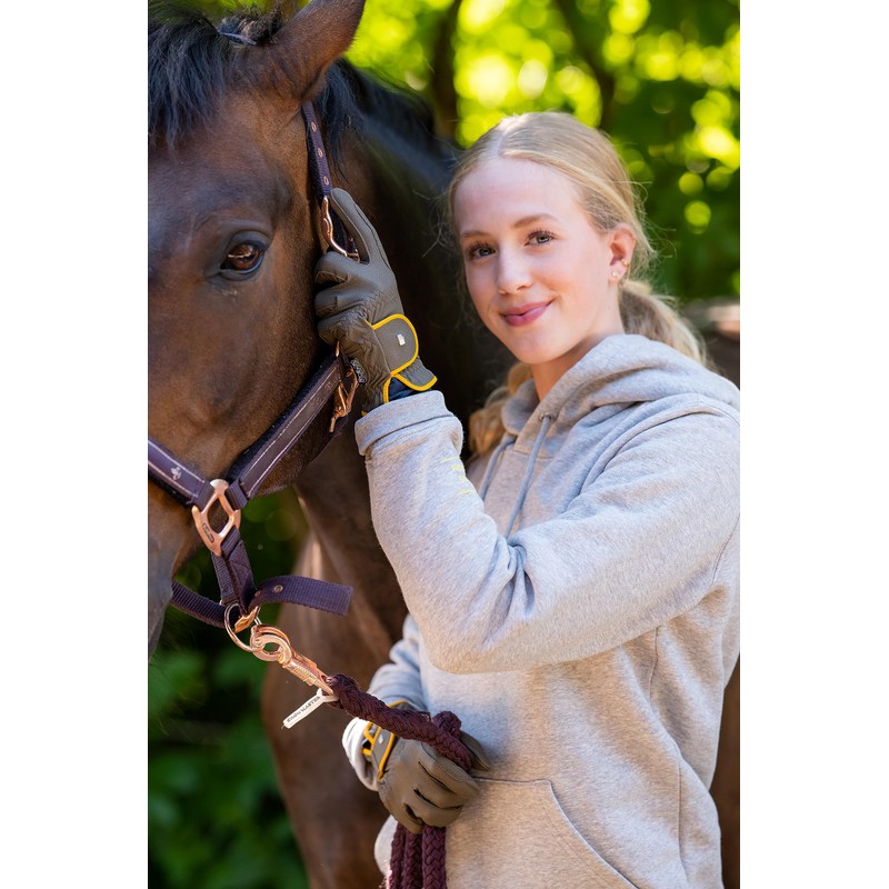 Roeckl Sports equestrian gloves MALTA, summer riding glove, black/mocha 6.5