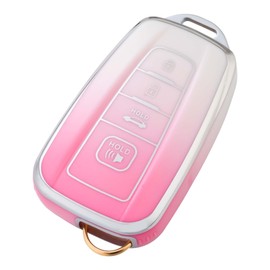 Riasot Gradient Key Fob Cover for Camry RAV4 Highlander Corolla Avalon C-HR Prius GT86 2018-2023 (Pink)