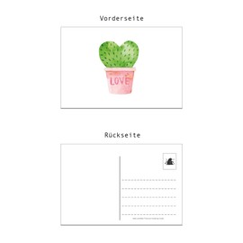 Liebe in Aquarellen - Postcards Wedding for 52 Weeks - Creative Wedding Game Guest Book Guest Gift (Cards Only)