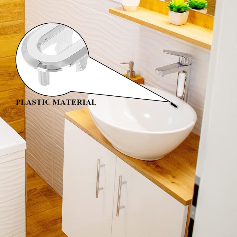 Set of 6 Plastic Sink Overflow Ring Cover for Tap