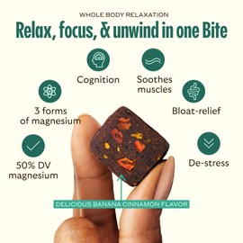 GEM Calm Essentials Vitamin with Magnesium for Stress Support and Focus, Lemon Balm, Gluten Free, Vegan, Banana Cinnamon, 1 Pack of 7