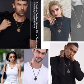 Prosteel Silver Viking Mens Necklace Stainless Steel Chain Celtic Knot Amulet Pendant Jewellery