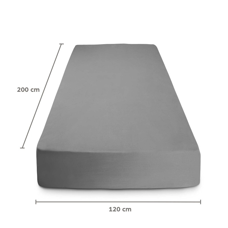 Small Double Fitted Sheet for Size 120x200 cm in Light