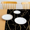 Tablecloth Black and Gold Middle Runner Modern Tablecloths with Marble