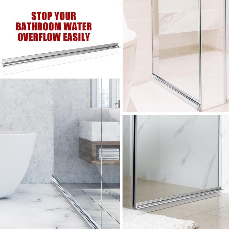 BSFRNF 30" Chrome Framed Shower Door Replacement Drip Rail with