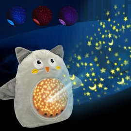 YODIFFMI Baby Toys 0-6-12 Months, Plush Owl Musical Toys, Cute Stuffed Animal Infant Toys with Light & Sounds (Owl)