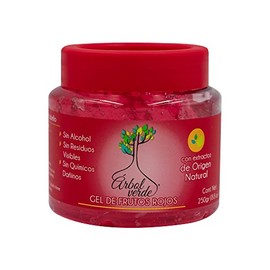 Arbol Verde Gel Fijador de Frutos Rojos Natural para cabello 250 gr.