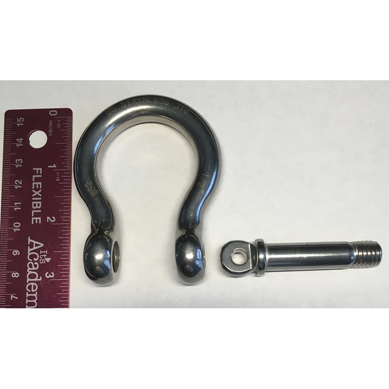 Stainless Steel 316 Forged Bow Shackle (2 Pieces 1/2" 12mm