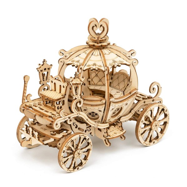 Tsukurun Desu® Robotime TG302 Carriage 3D Wooden Puzzle (Japanese Version)