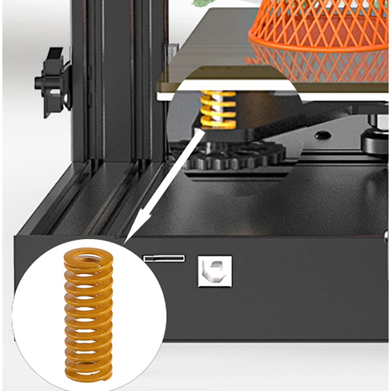 HUAREW 3D Printer Die Spring 8mm OD 20mm Long Light