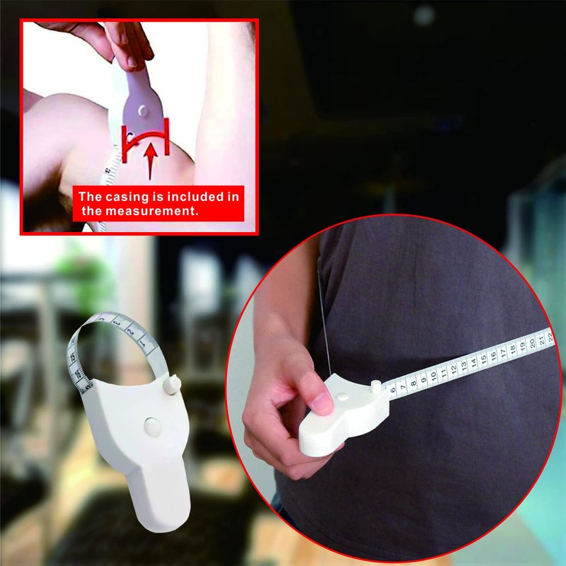 Body Measuring Tape 150cm, Automatic Snap-in Retraction, Dual-Sided Metric/Imperial Scale,