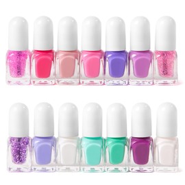 SIMPLE PLEASURES 14- Unicorn Power Kids Nail Polish Set for Girls – 14 Water-Based Non -Toxic Nail Art Kit - Gift Set for Girls Ages 7-12
