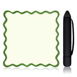 VioraWhite 22" Mini Majiong Mat for Travel Set Cute Scalloped Small Anti Slip Noise Reduction Mahjong Accessories Gifts Domino & Tile Game Table Mat (Green)