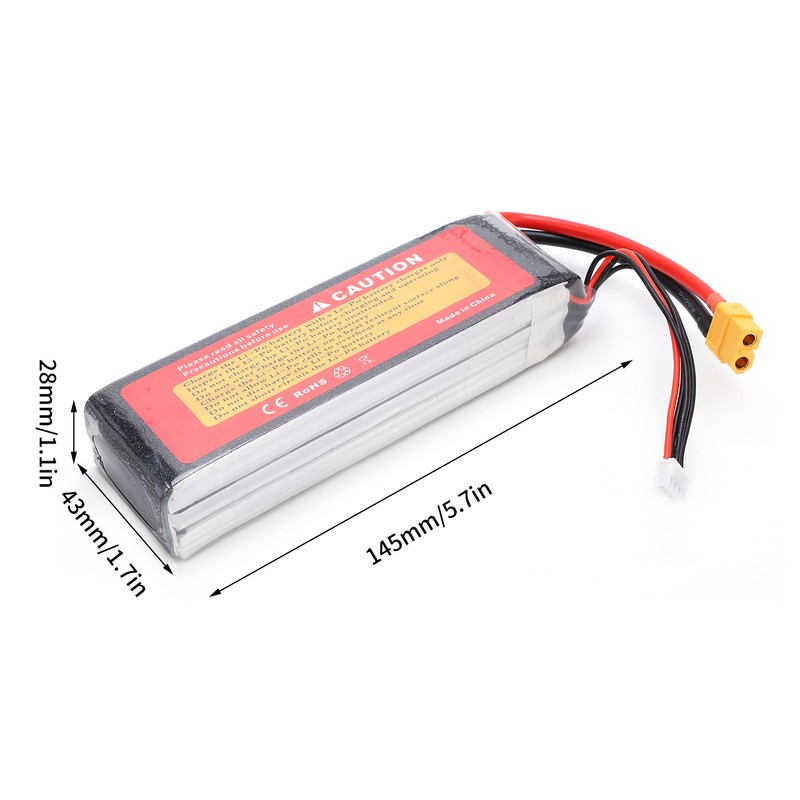 6000mAh LargeCapacity Lithium Battery 11.1V 45C 3S XT60 Plug Model