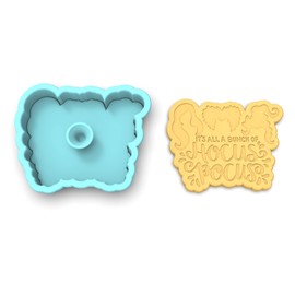 It's All a Bunch of Hocus Pocus Cookie Cutter & Stamp (3.5 in Wide X 2.77 in Tall)