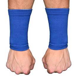 Elite Athletic Gear Blue Wrist Support Sleeves - SIZE: ADULT