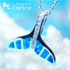 Whale Tail Blue Opal & Clear Cubic Zirconia Line Embellished