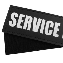 Fairwin Dog Patches for Service Dogs, Reflective and Removable Dog Tags for Service Vest Dog Harness