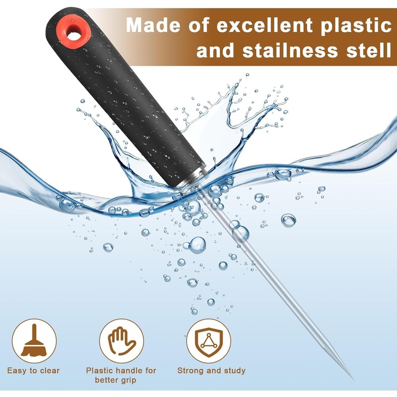 2 PCS Stainless Steel Ice Picks,Non-Slip Plastic Handle,Pick Tool for